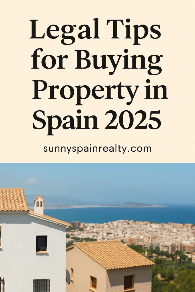 Legal tips buying property in Spain 2025 – Sunny Spain Realty